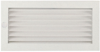 Mriežka ventilačná s uzatvárateľnou žalúziou a pozinkovaným rámom, biela, 35x16cm