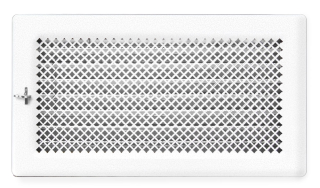 Mriežka ventilačná so žalúziou, KLASIK, biela, 192x186mm