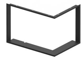 Nasúvací rám GT 70/40/38 R 6-stranný 1x90° 60 mm čierny