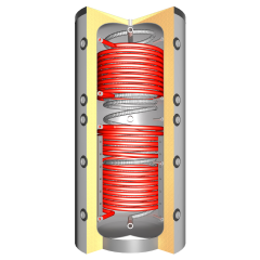 Nádrž akumulačná hygienická s dvoma výmenníkmi, SHSS 900L